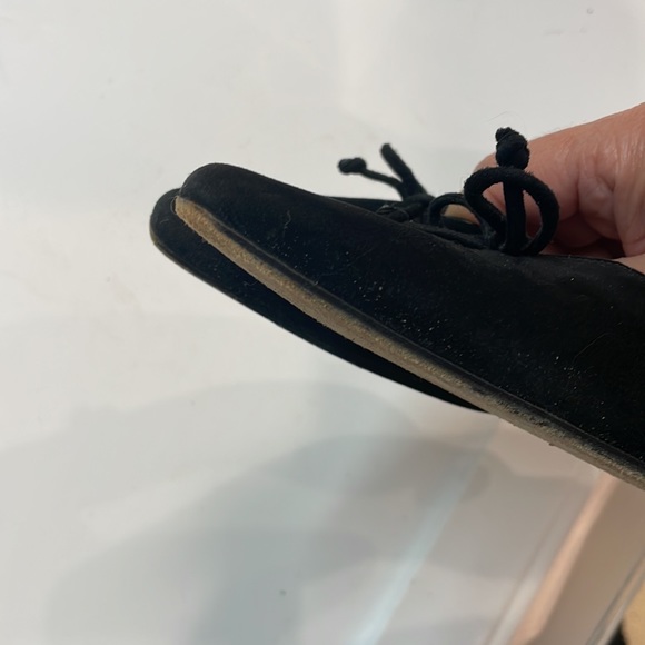 Vanessa Noel Black Suede Kitten Heel Mules - Picture 10 of 13